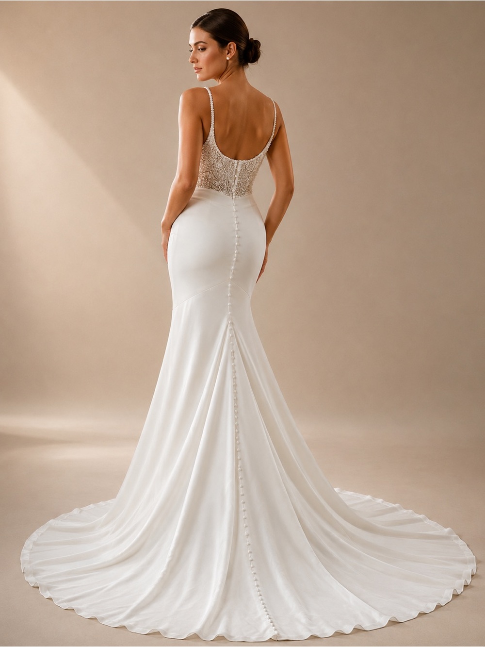 Allure Bridal A1169 Wedding Dress Size 10 Ivory Pearl Beade Mermaid Gown unworn